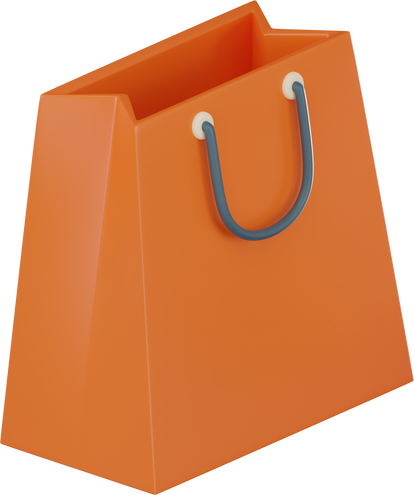 Shopping with Our Modern 3D Shopping Bags Icon. 3D Render.