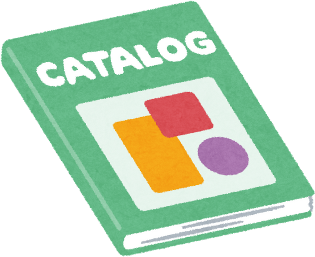 Illustration of Green Catalog with Title